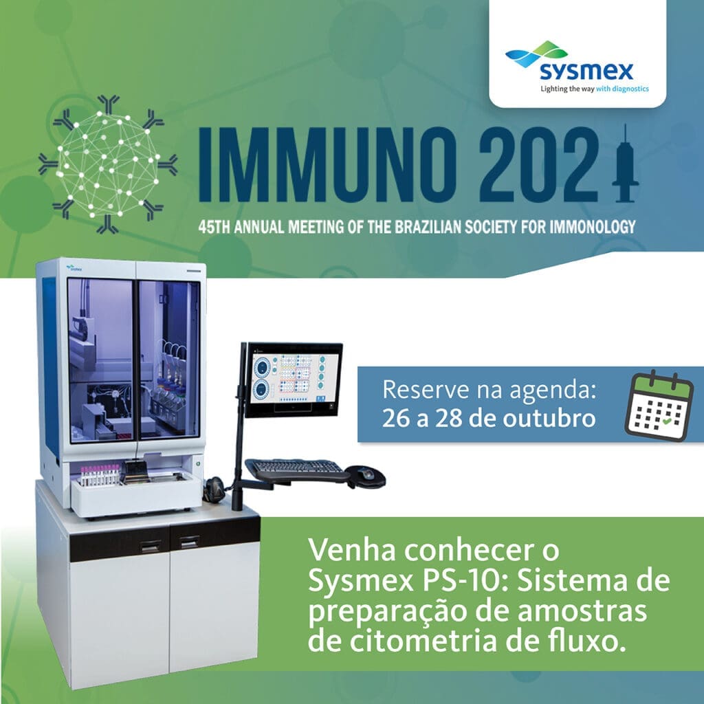 Sysmex estreia no Congresso Virtual IMMUNO 2021 com alta tecnologia em citometria de fluxo