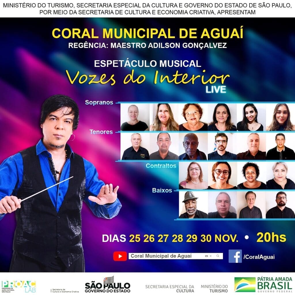 Coral de Aguaí comemora 20 anos com série de lives
