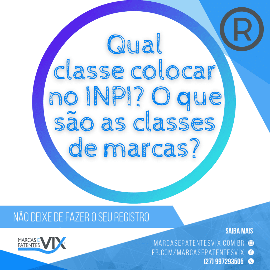 O que é classe de marca do INPI