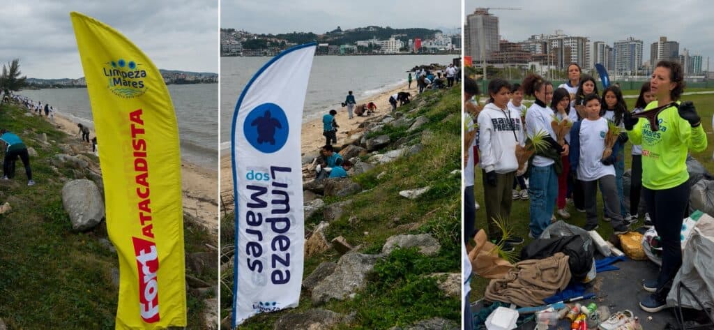 Limpeza dos Mares recolhe 440Kg de lixo durante ação na orla da Beira-Mar de São José