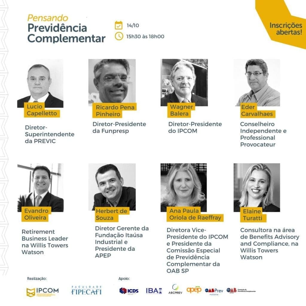 Conferência “Pensando Previdência Complementar”, on-line e gratuita