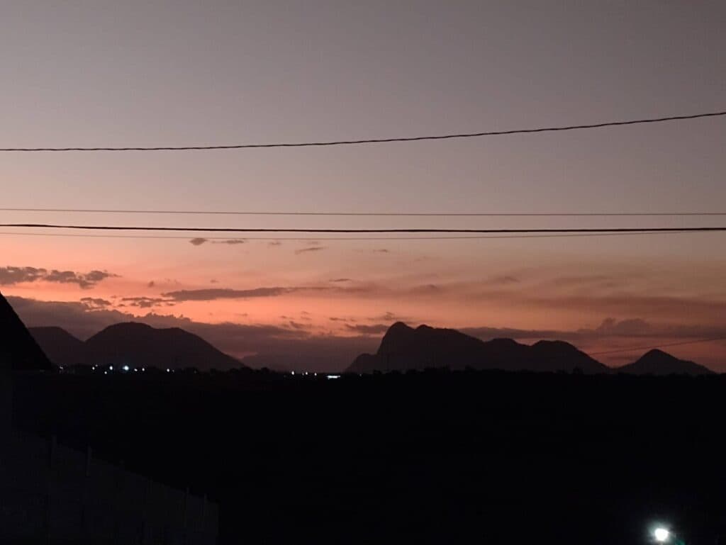 O pôr do sol que eu não vi