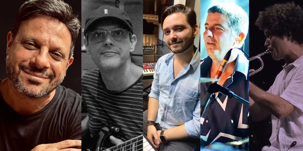 Tico de Moraes, Alex Rocha, Renan Francione, Xande Figueiredo e José Arimatéia